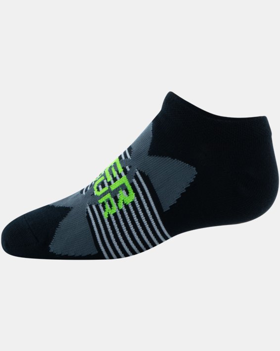 Boys' UA Essential Lite No-Show Socks 6-Pack, Black, pdpMainDesktop image number 7